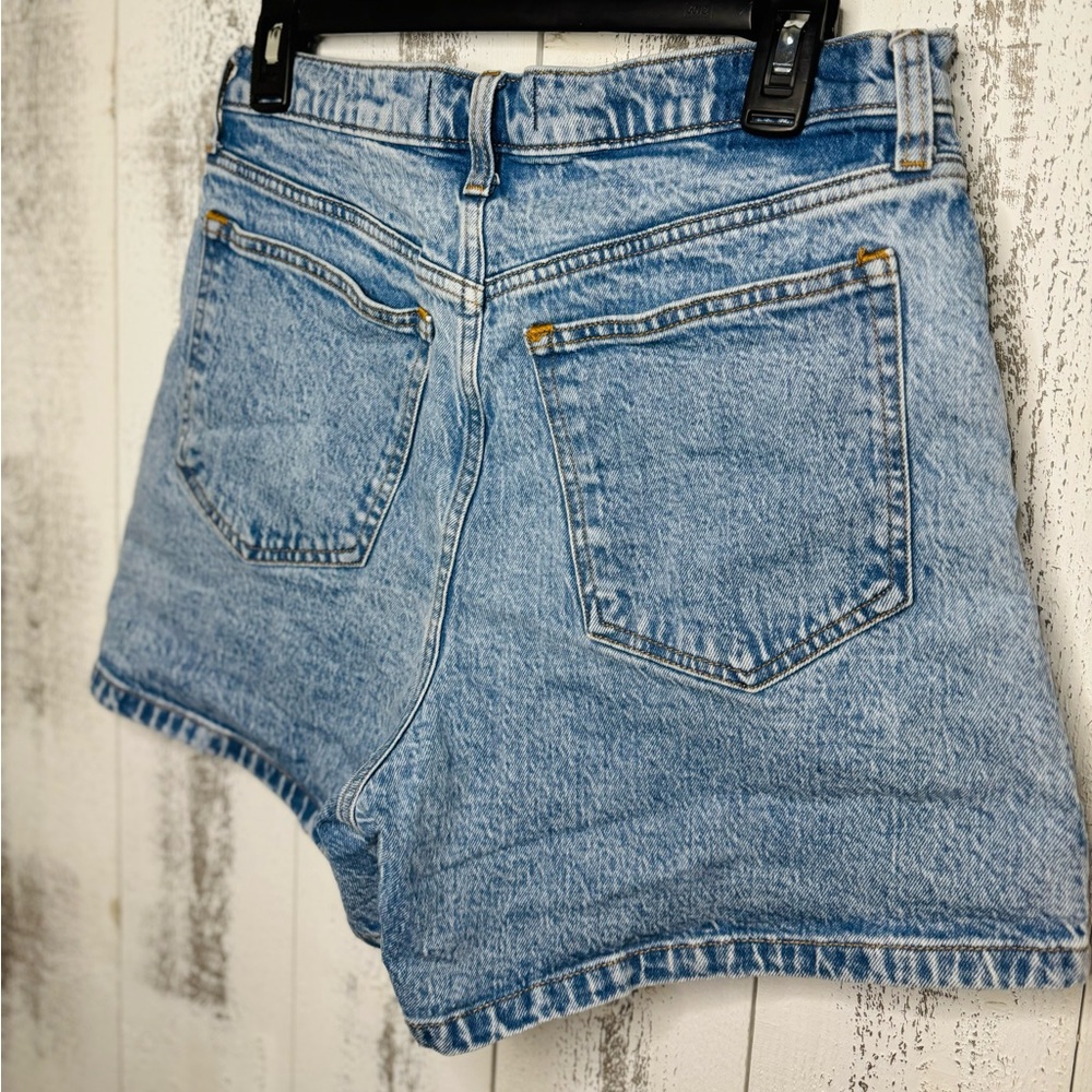 Abercrombie & Fitch High-Waist Light Blue Denim Shorts - Picture 6 of 10